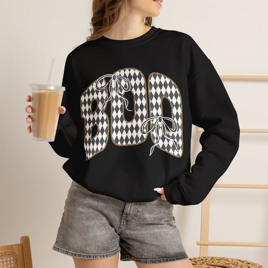 Checkerboard Boo Sweatshirt
