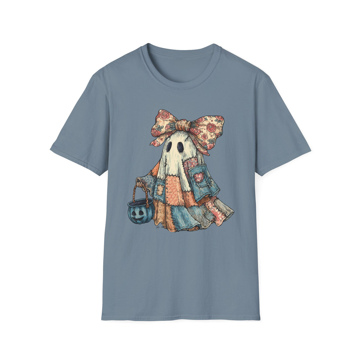 Ghost Floral Bow Halloween Tee