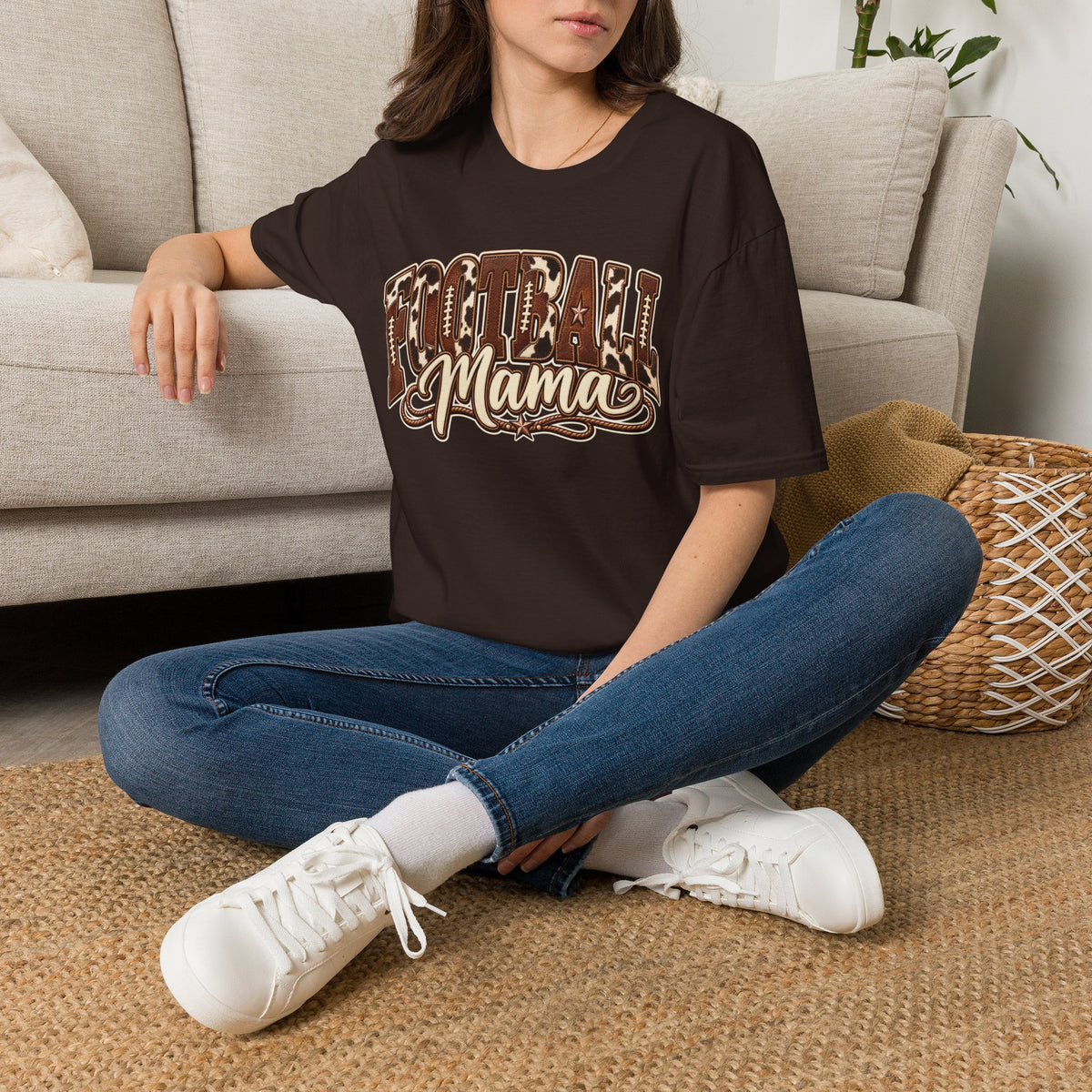 Football Retro Western  Mama T-Shirt