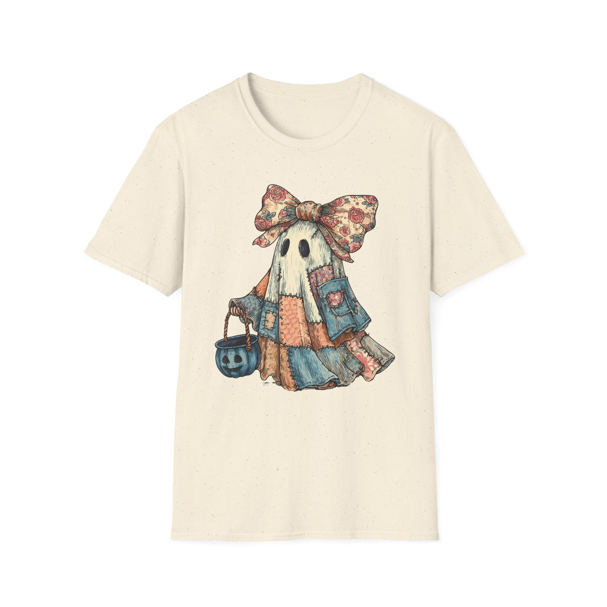 Ghost Floral Bow Halloween Tee