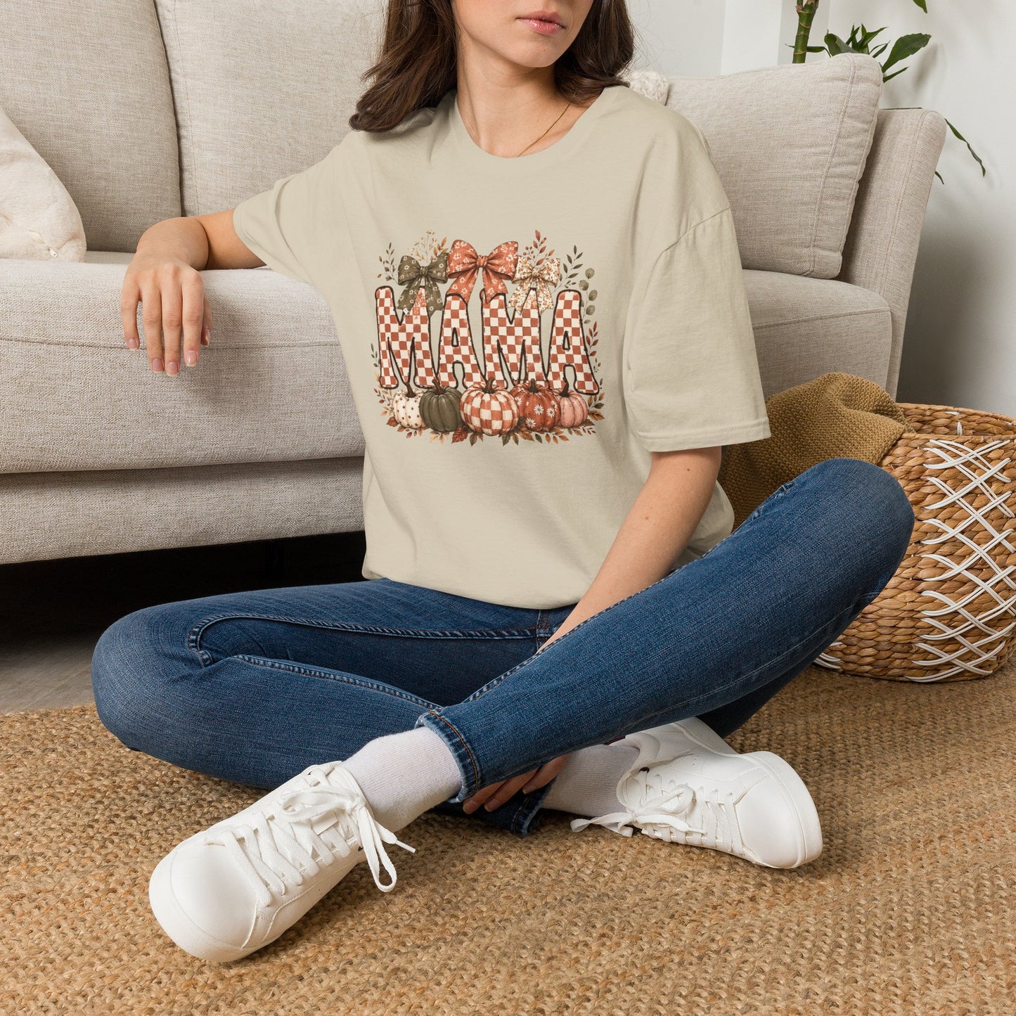 Mama Fall Plaid T-Shirt