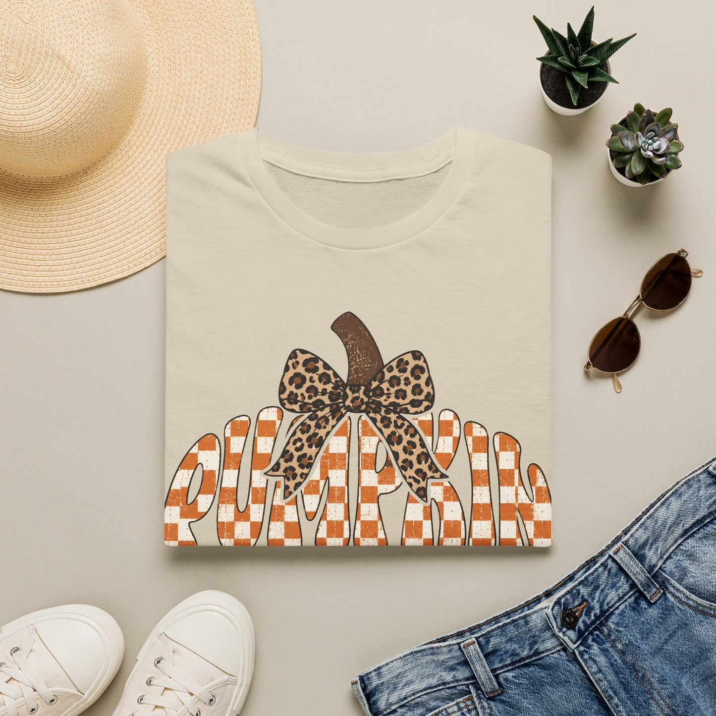 Buffalo Check Pumpkin Season T‑Shirt