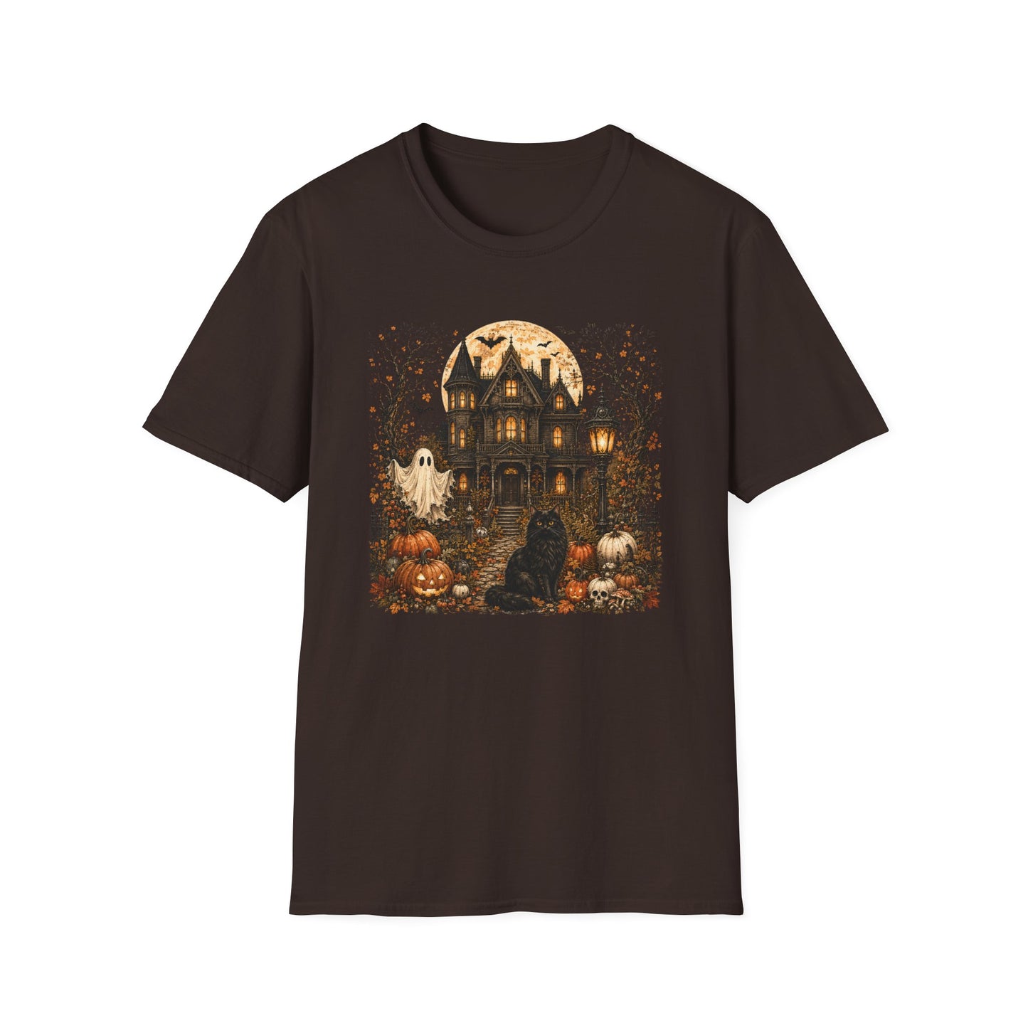 Haunted Victorian House Halloween T‑Shirt