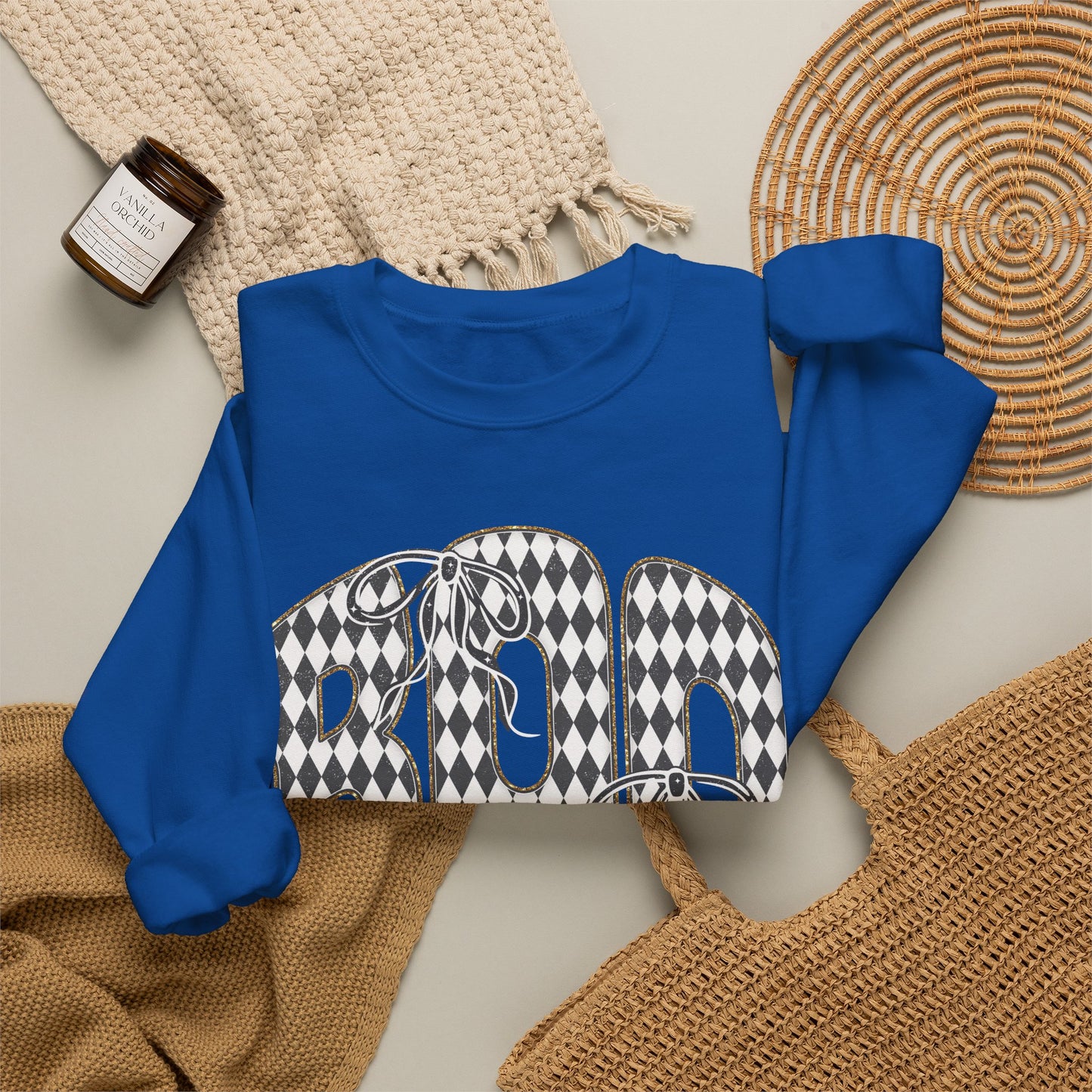 Checkerboard Boo Sweatshirt