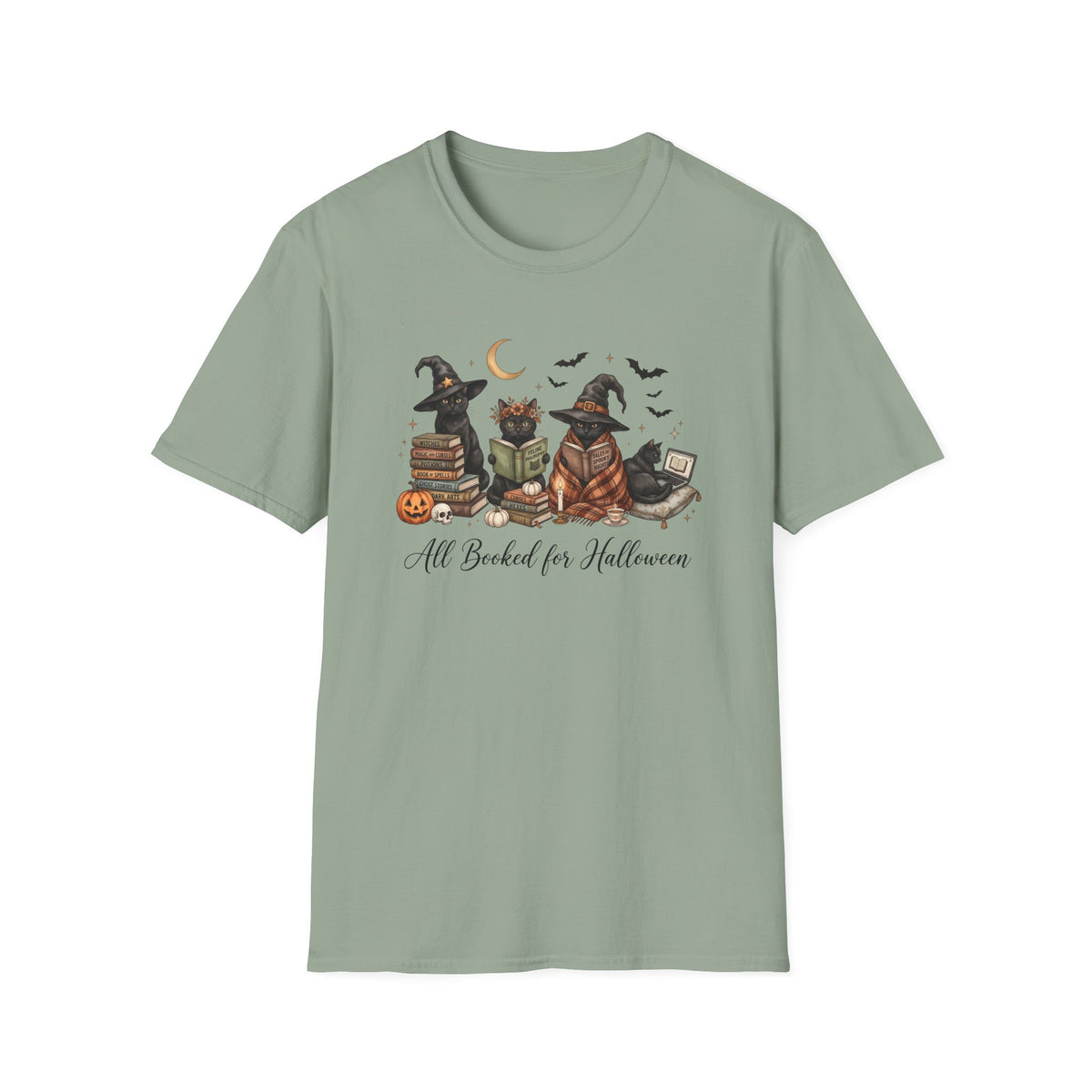 Halloween Reading Cats T-Shirt