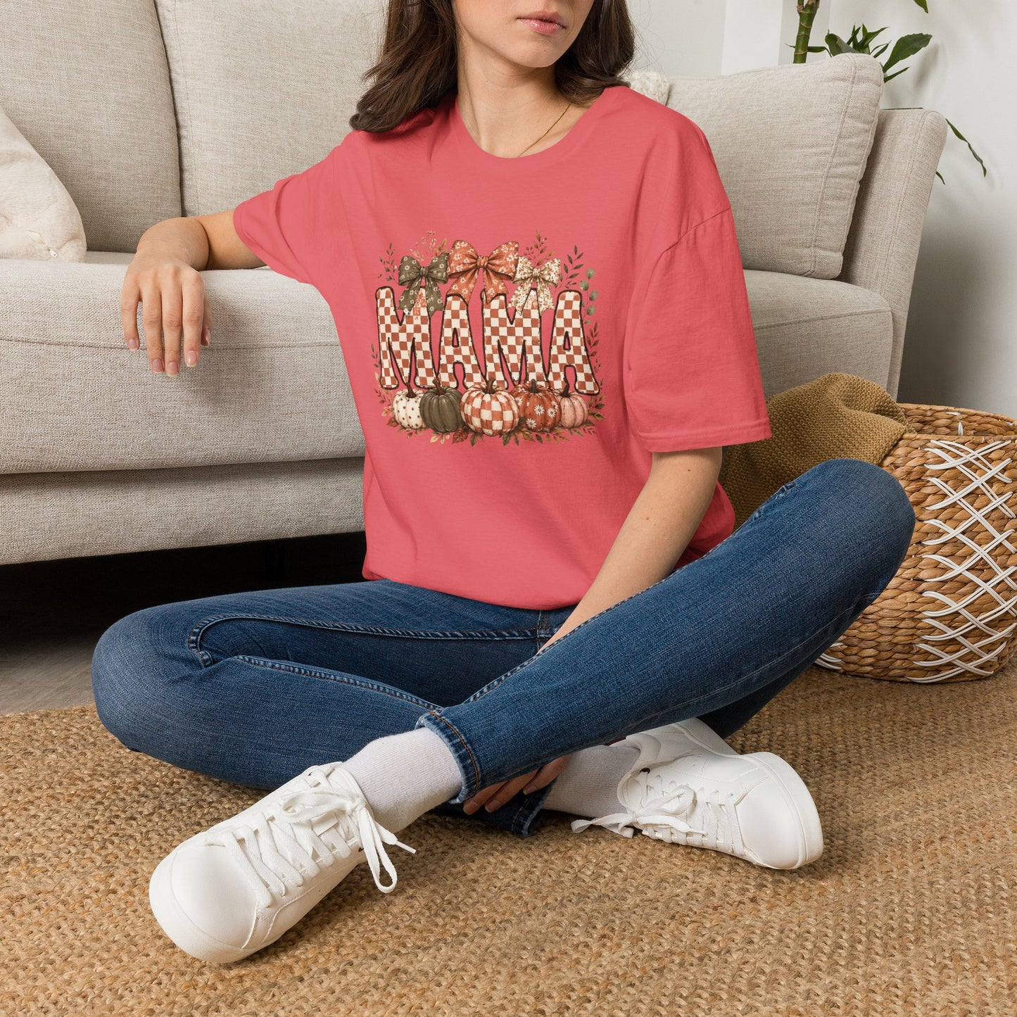 Mama Fall Plaid T-Shirt