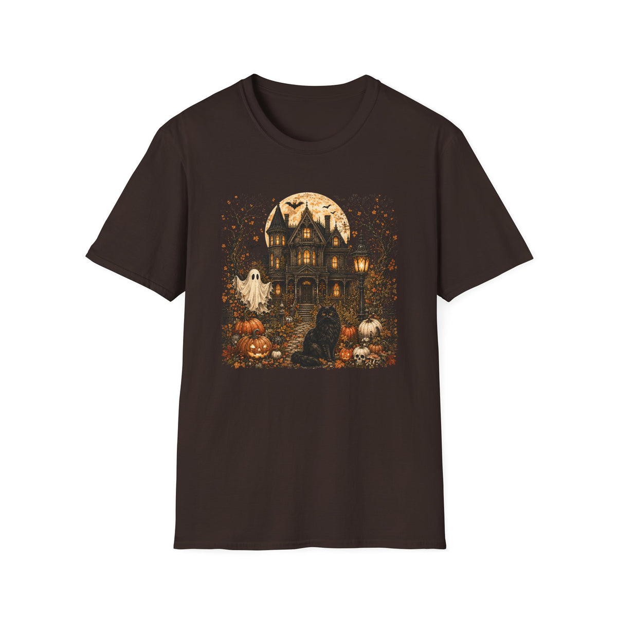 Haunted Victorian House Halloween T‑Shirt