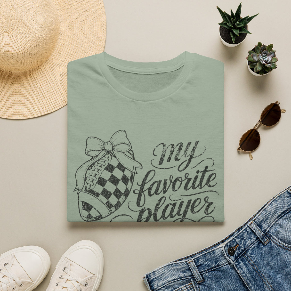 Favorite Player Football Mom Tee