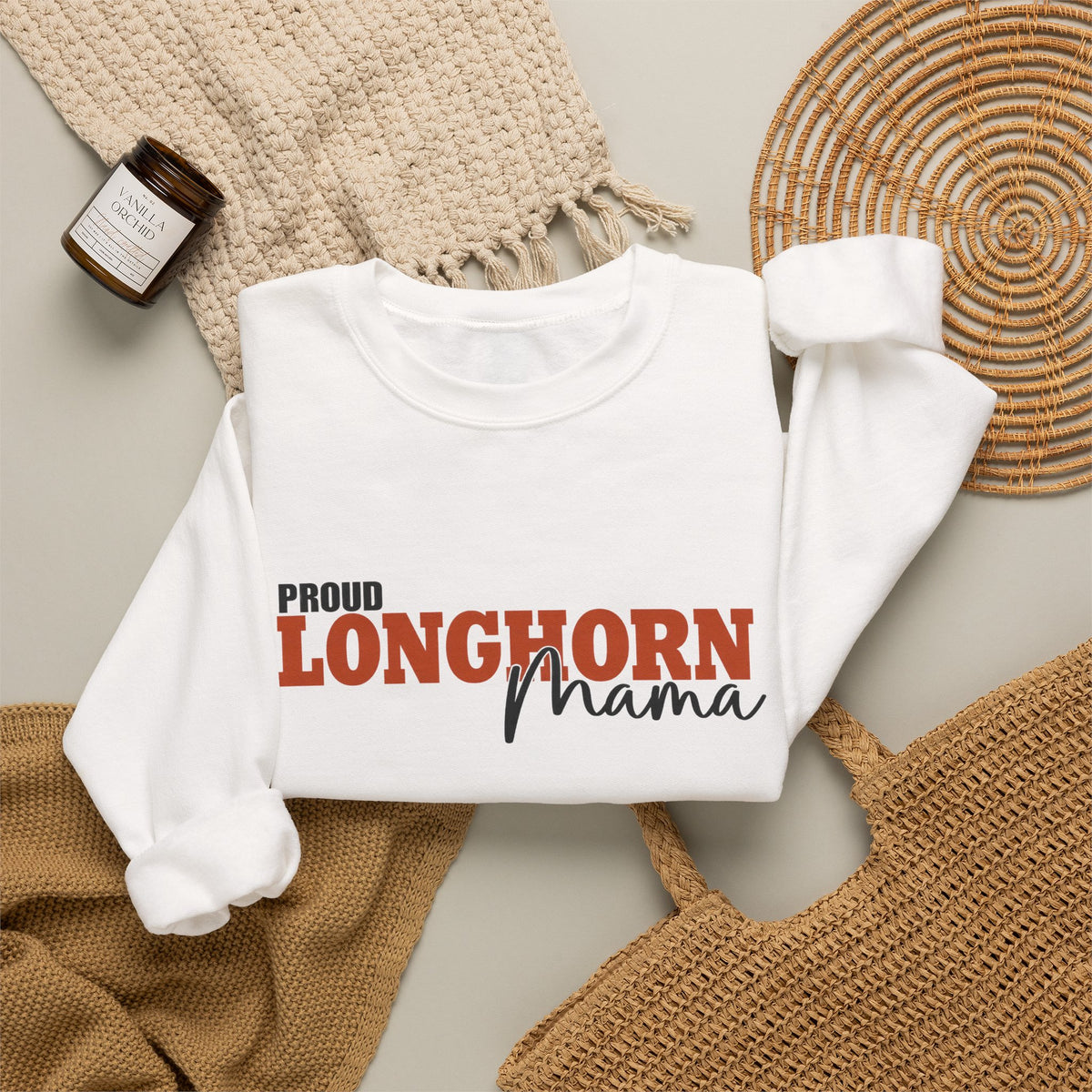 Proud Longhorn Mama Crewneck Sweatshirt