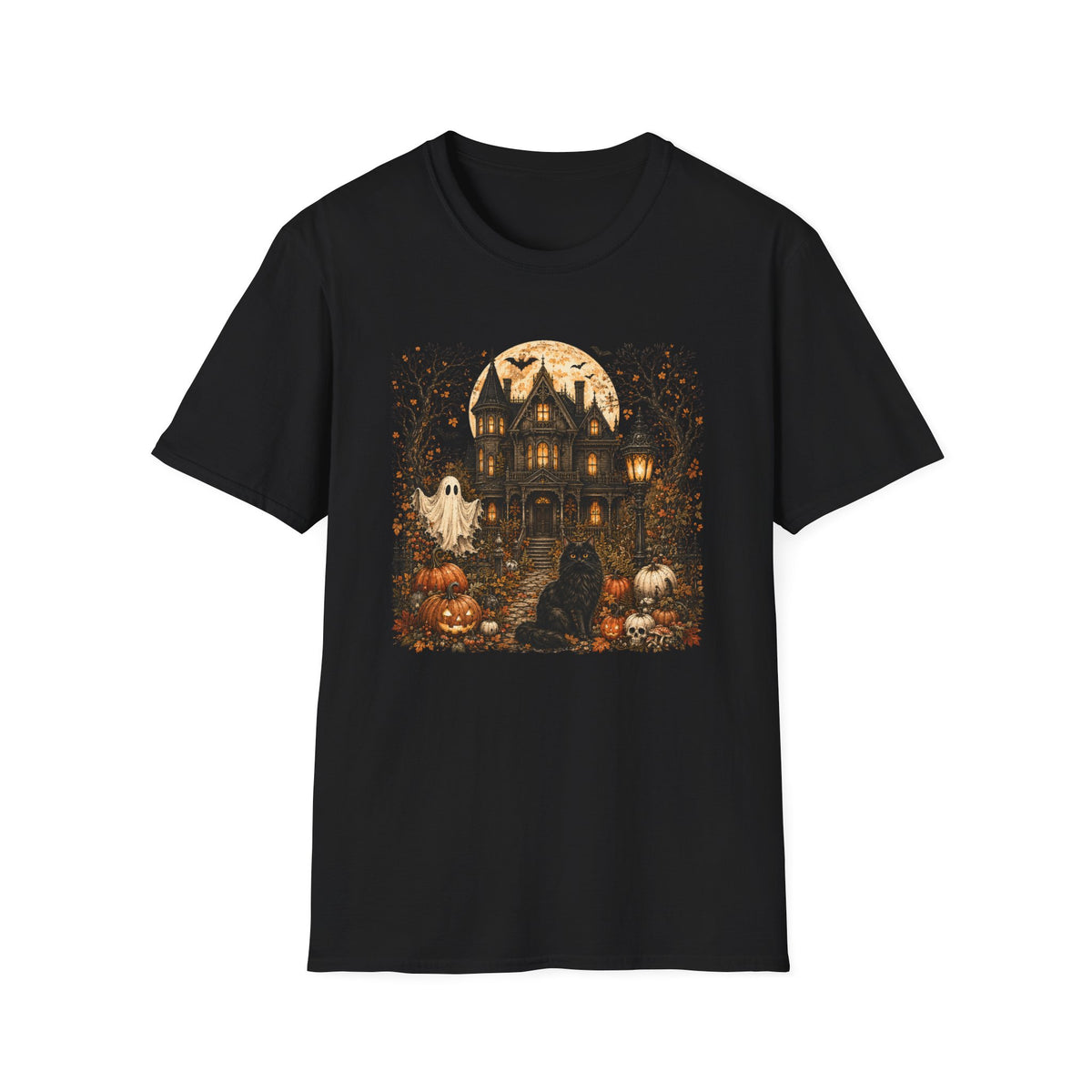 Haunted Victorian House Halloween T‑Shirt