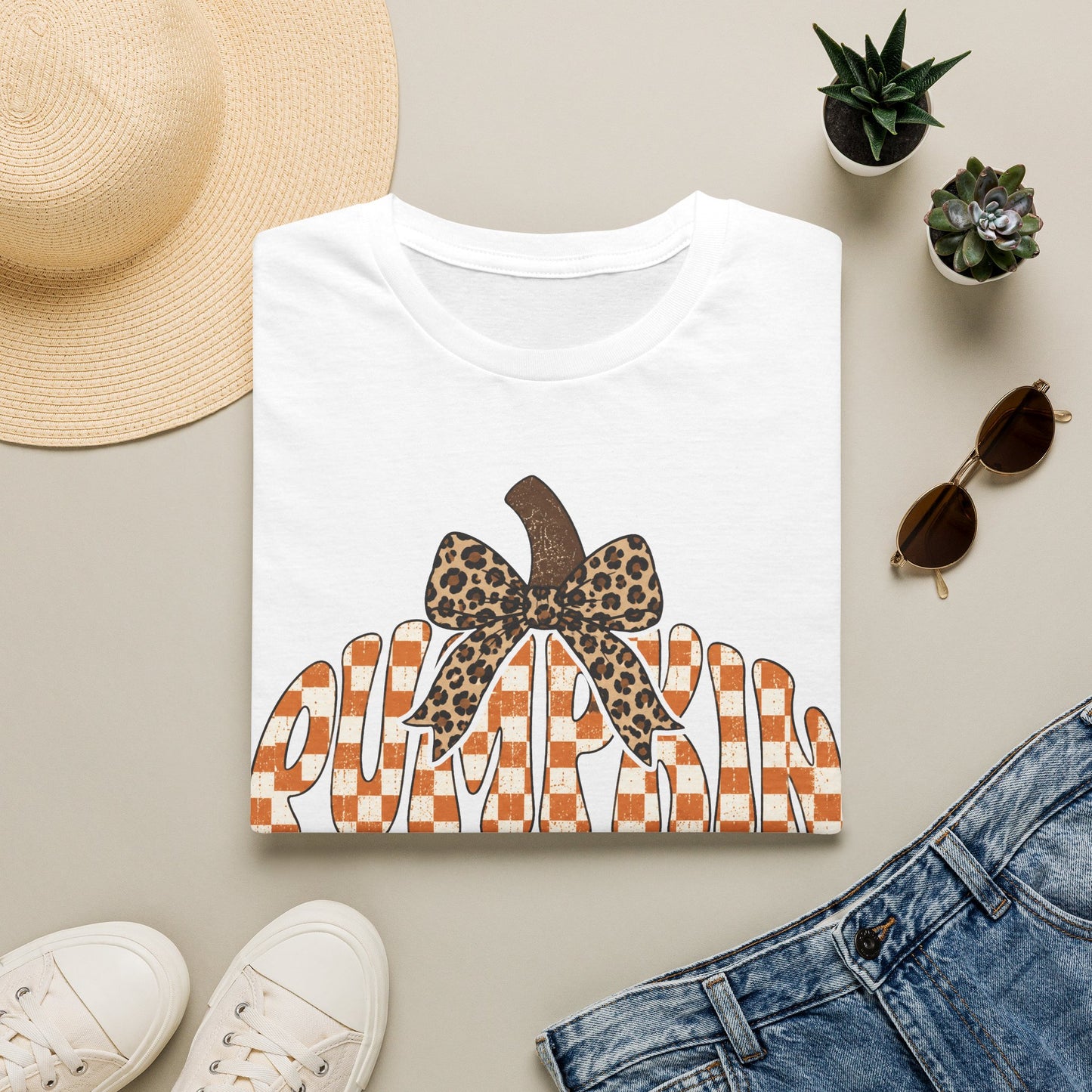 Buffalo Check Pumpkin Season T‑Shirt