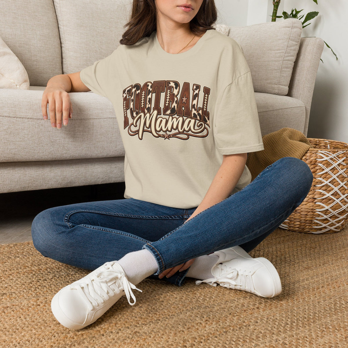 Football Retro Western  Mama T-Shirt