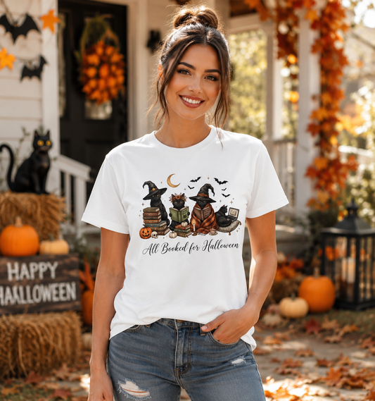 Halloween Reading Cats T-Shirt
