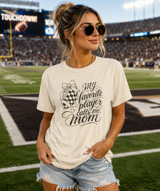 Favorite Player Football Mom Tee