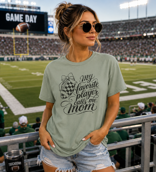Favorite Player Football Mom Tee