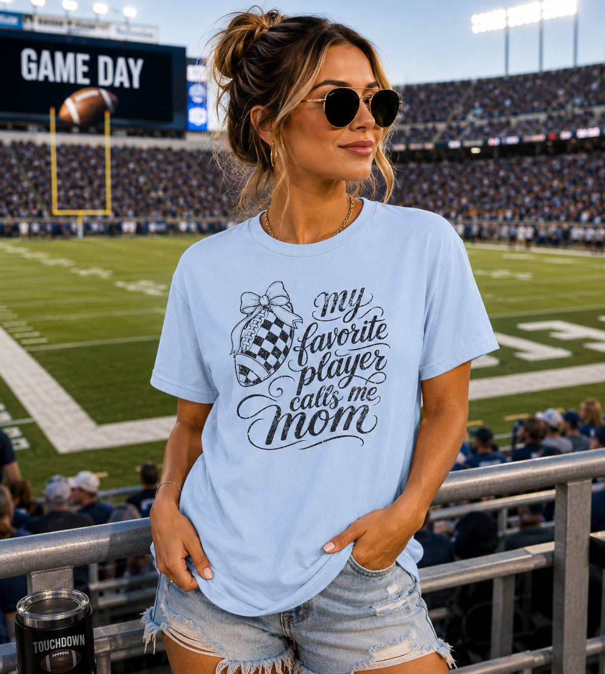 Favorite Player Football Mom Tee