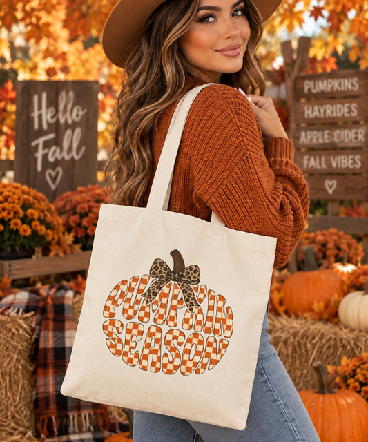 Fall Season Pumpkin Tote Bag
