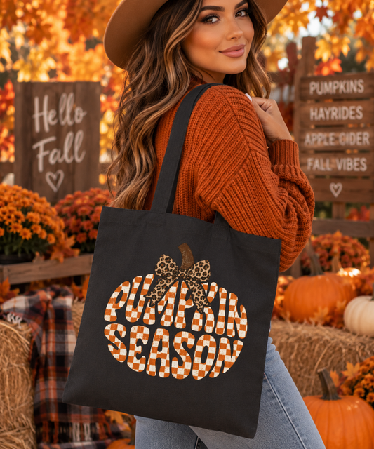 Fall Season Pumpkin Tote Bag