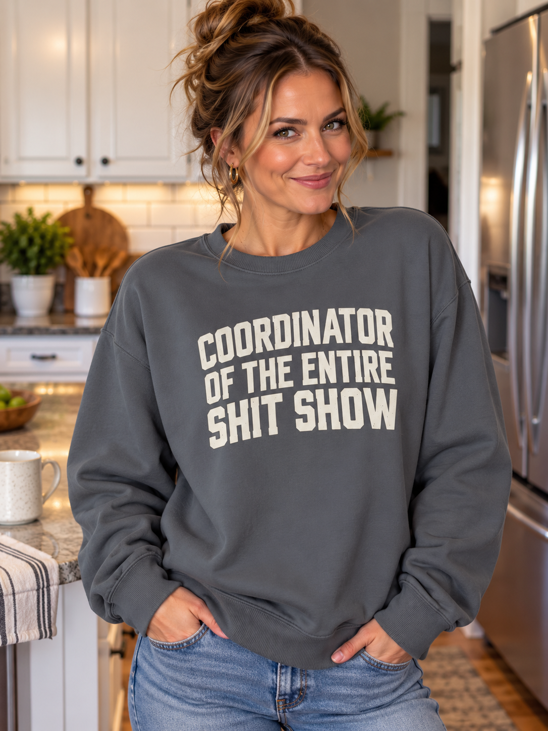 "Coordinator of the Entire Shit Show" Bold Graphic Sweatshirt