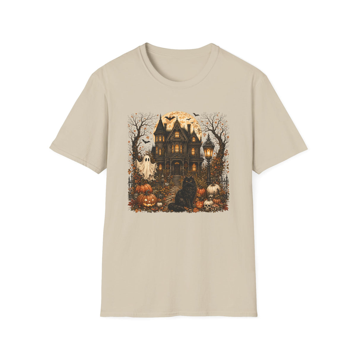 Haunted Victorian House Halloween T‑Shirt