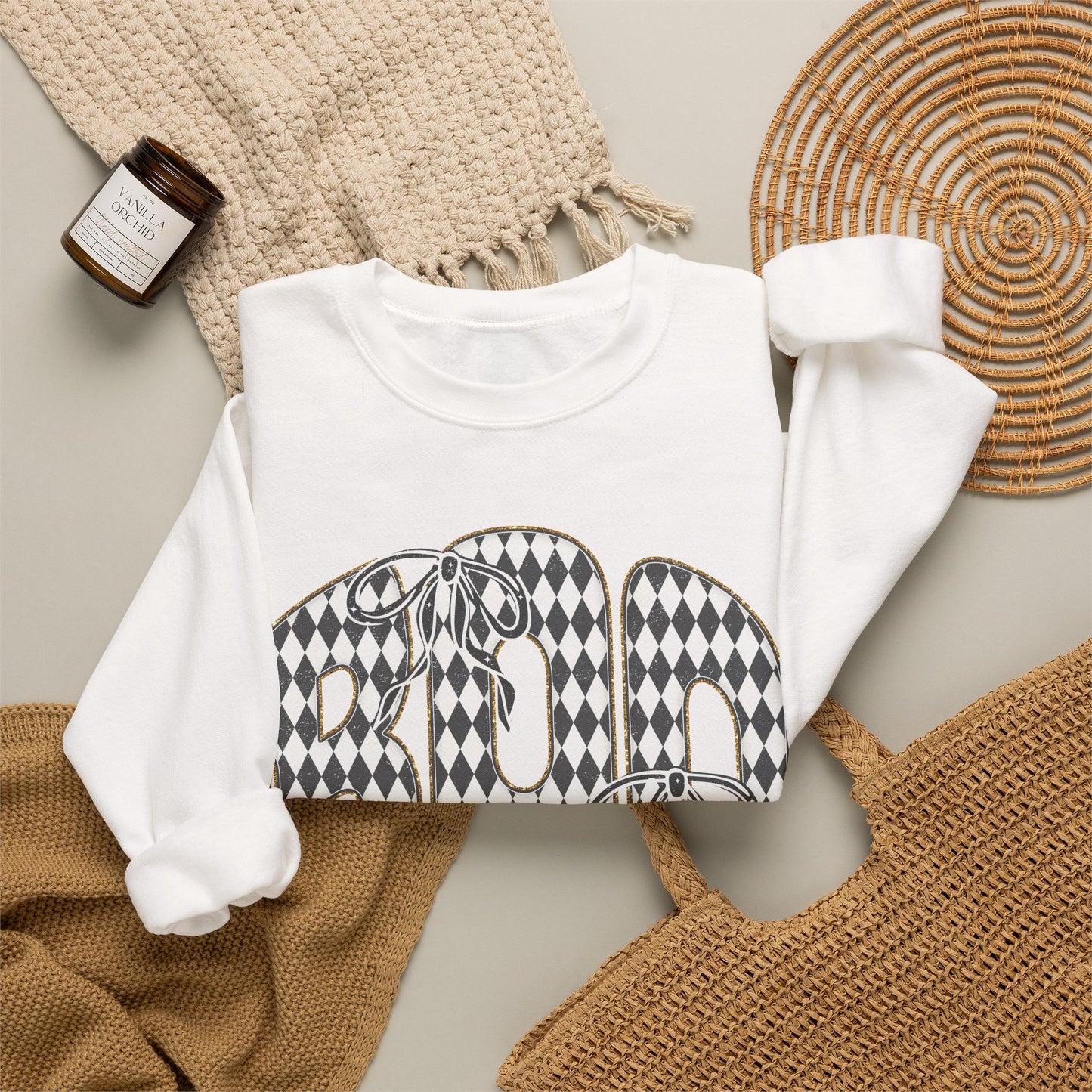 Checkerboard Boo Sweatshirt