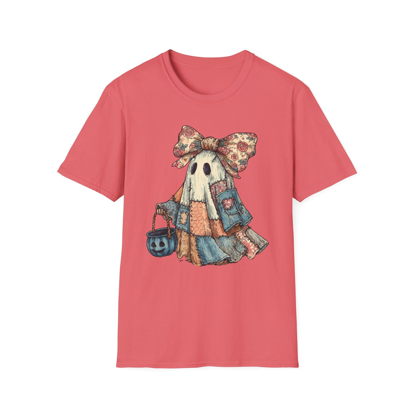 Ghost Floral Bow Halloween Tee