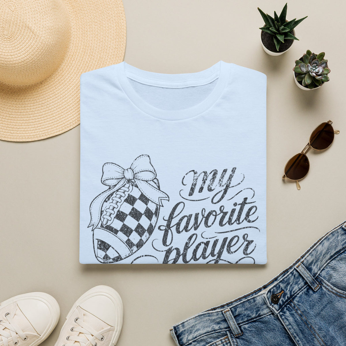Favorite Player Football Mom Tee