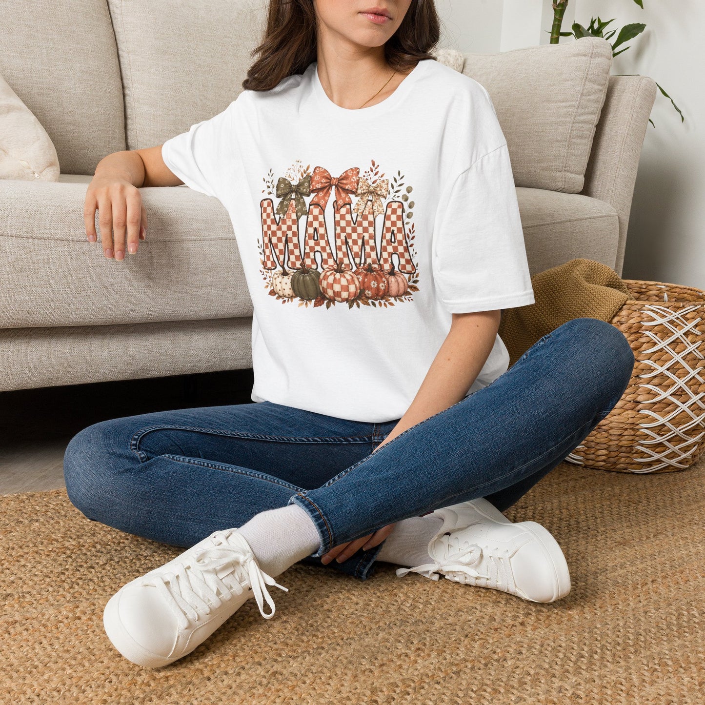 Mama Fall Plaid T-Shirt