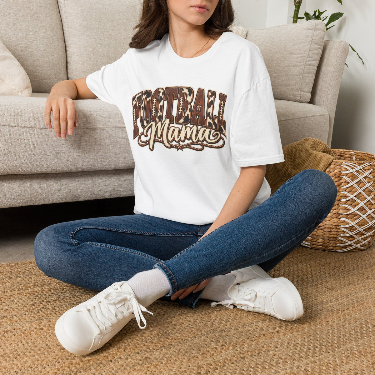 Football Retro Western  Mama T-Shirt
