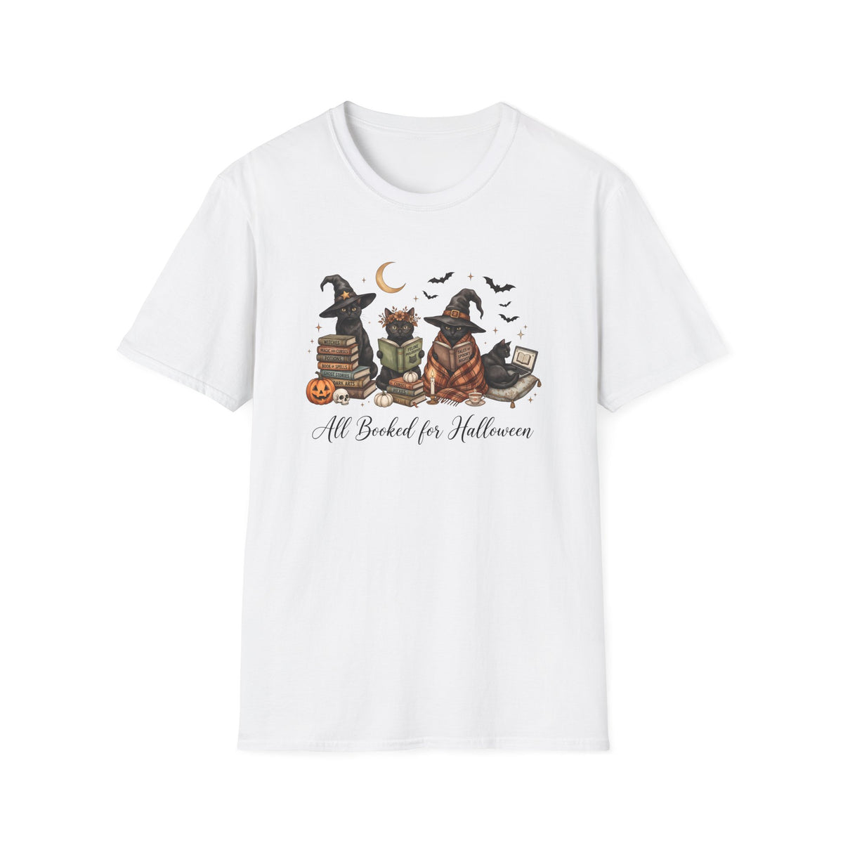 Halloween Reading Cats T-Shirt