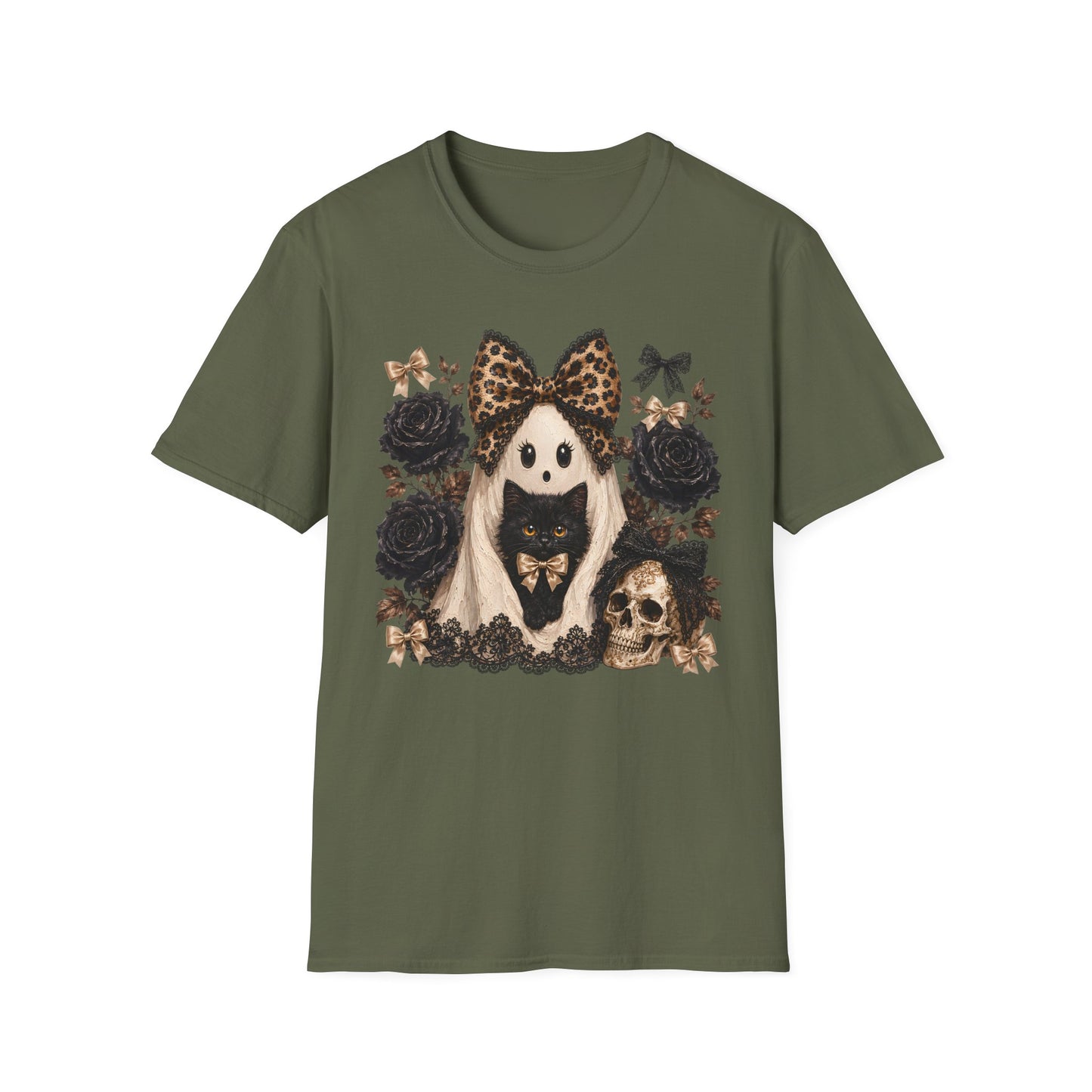 Leopard Bow Ghost Tee