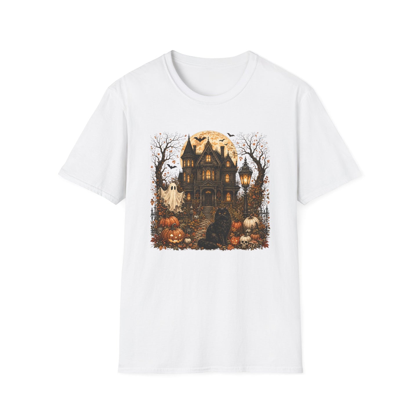 Haunted Victorian House Halloween T‑Shirt