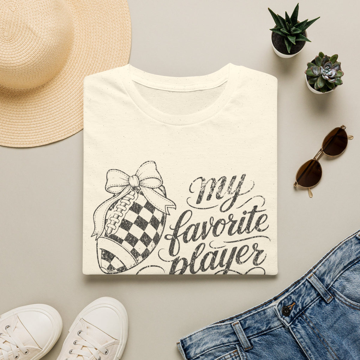 Favorite Player Football Mom Tee