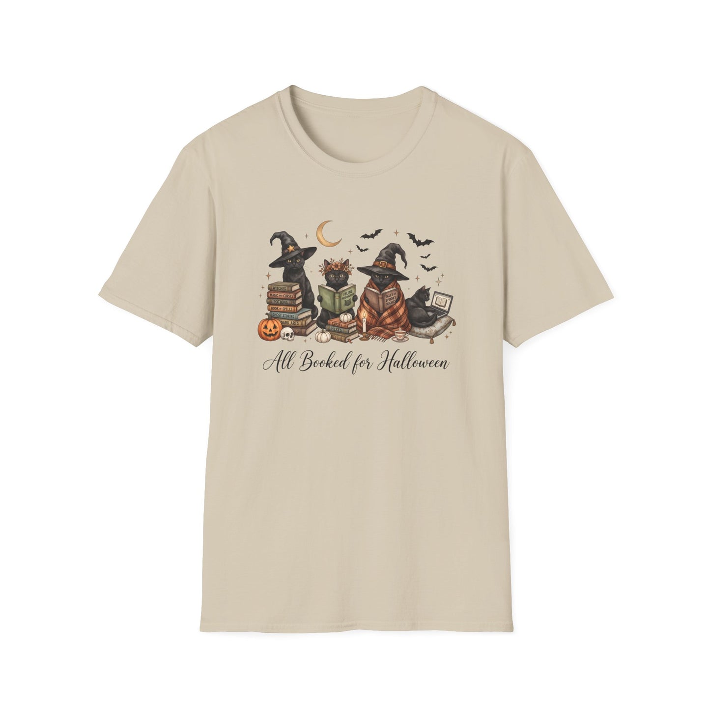 Halloween Reading Cats T-Shirt