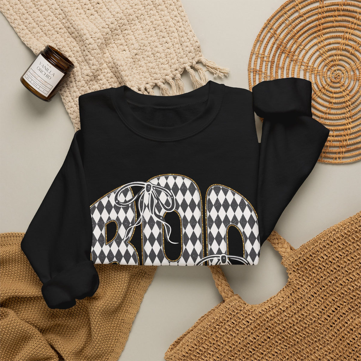Checkerboard Boo Sweatshirt