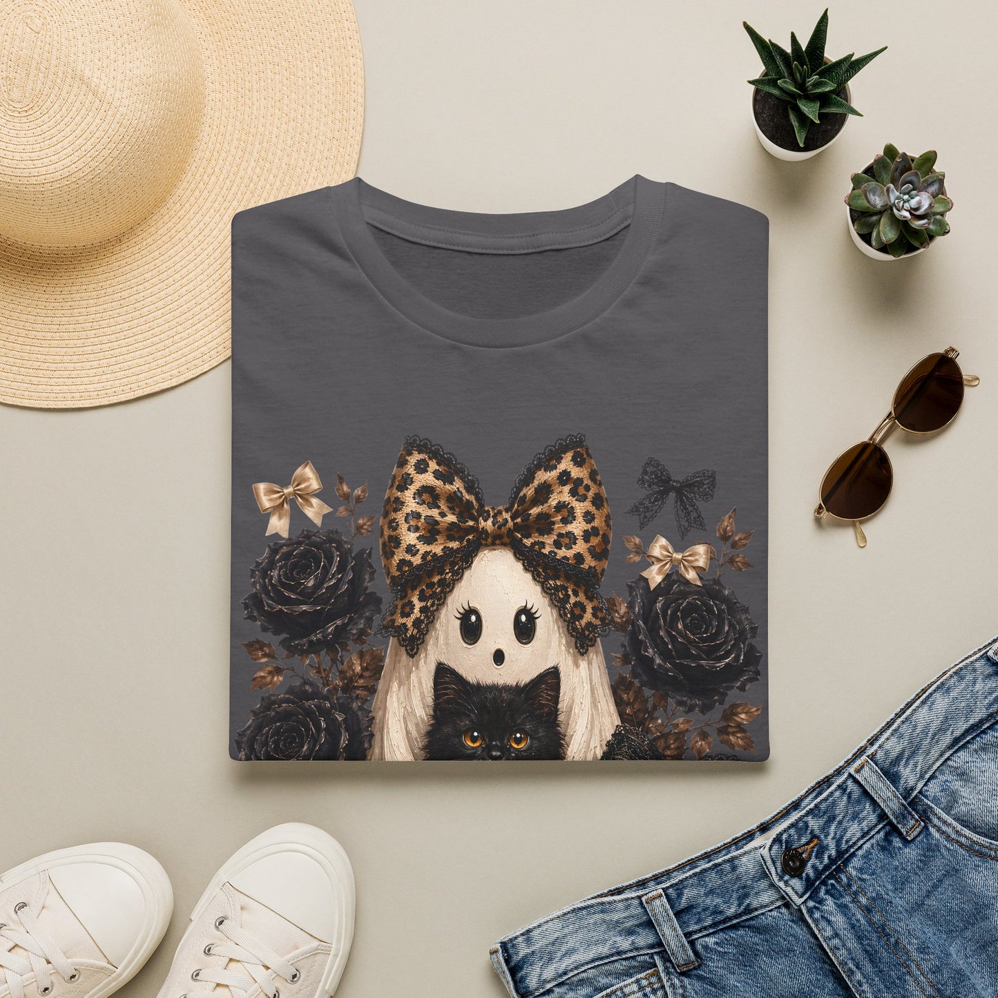 Leopard Bow Ghost Tee