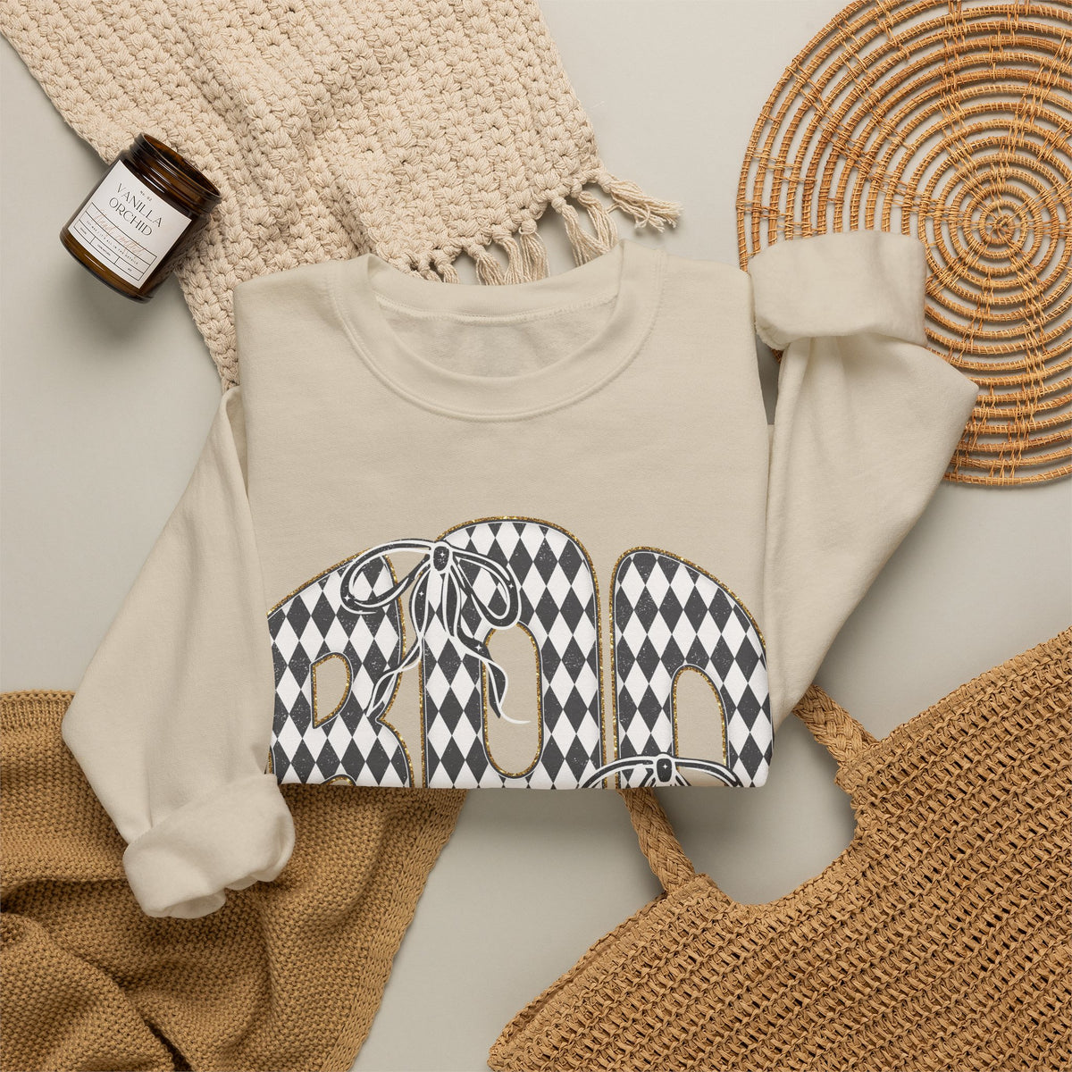 Checkerboard Boo Sweatshirt