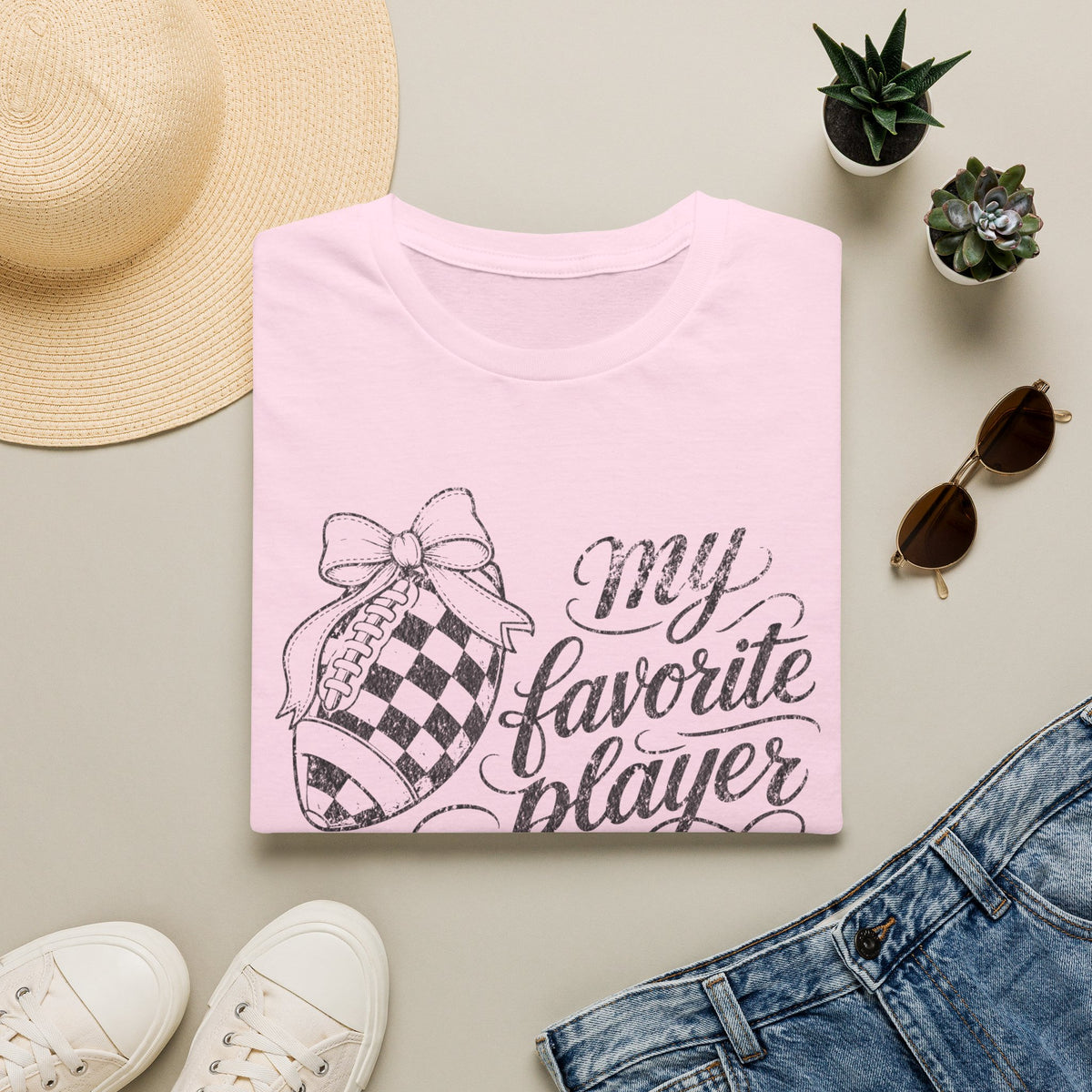 Favorite Player Football Mom Tee
